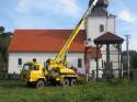 Záber na odstraňovanie ochrannej strechy Záber na odstraňovanie ochrannej strechy