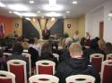 Záber na starostu pri príhovore Záber na starostu pri príhovore