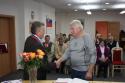 Záber na gratuláciu starostu jubilantom Záber na gratuláciu starostu jubilantom